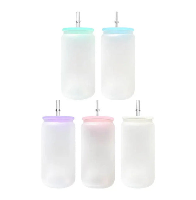 16 oz Frosted Glass Cup