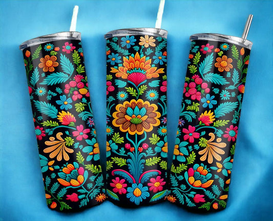 "Mexican Flower" Tumbler