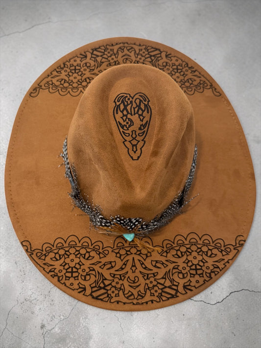 Boho engraved Hat